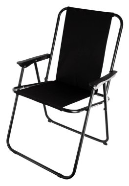 Black chair for garden clipart