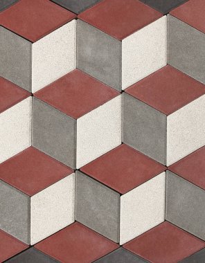 Gri ve kırmızı blok