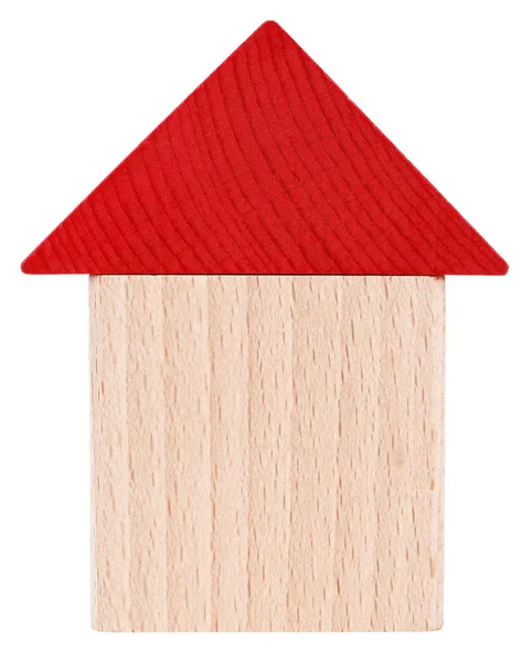 Rotes Beiges Holzhaus — Stockfoto