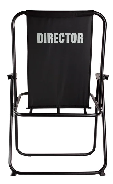 Black Folding Chair Director — Stock Photo, Image