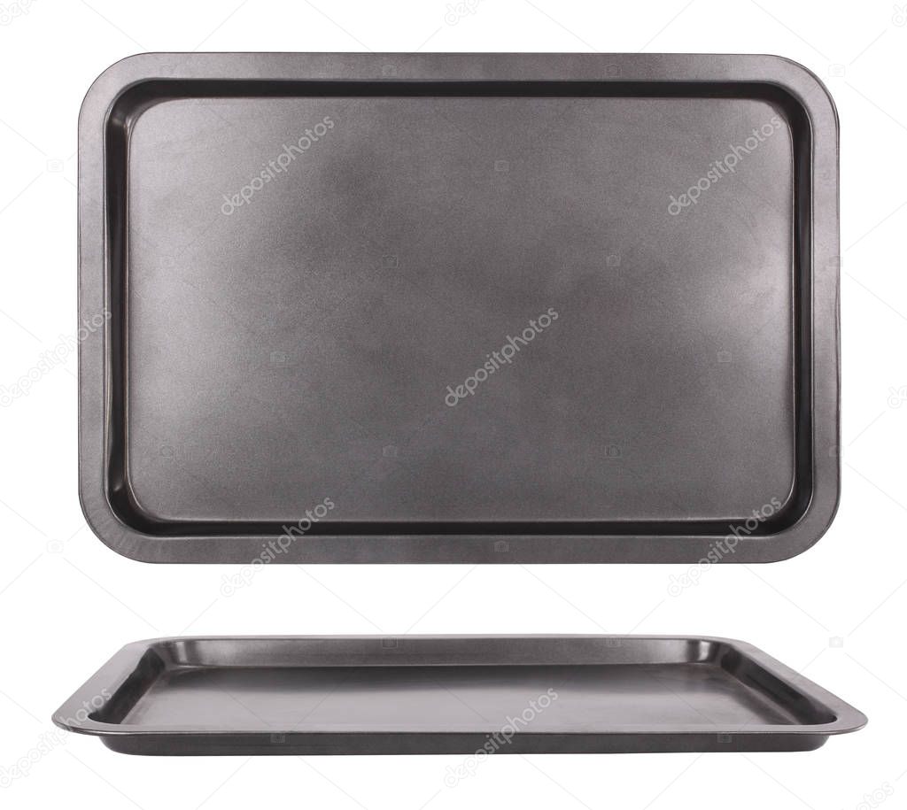 Oven tray on white background