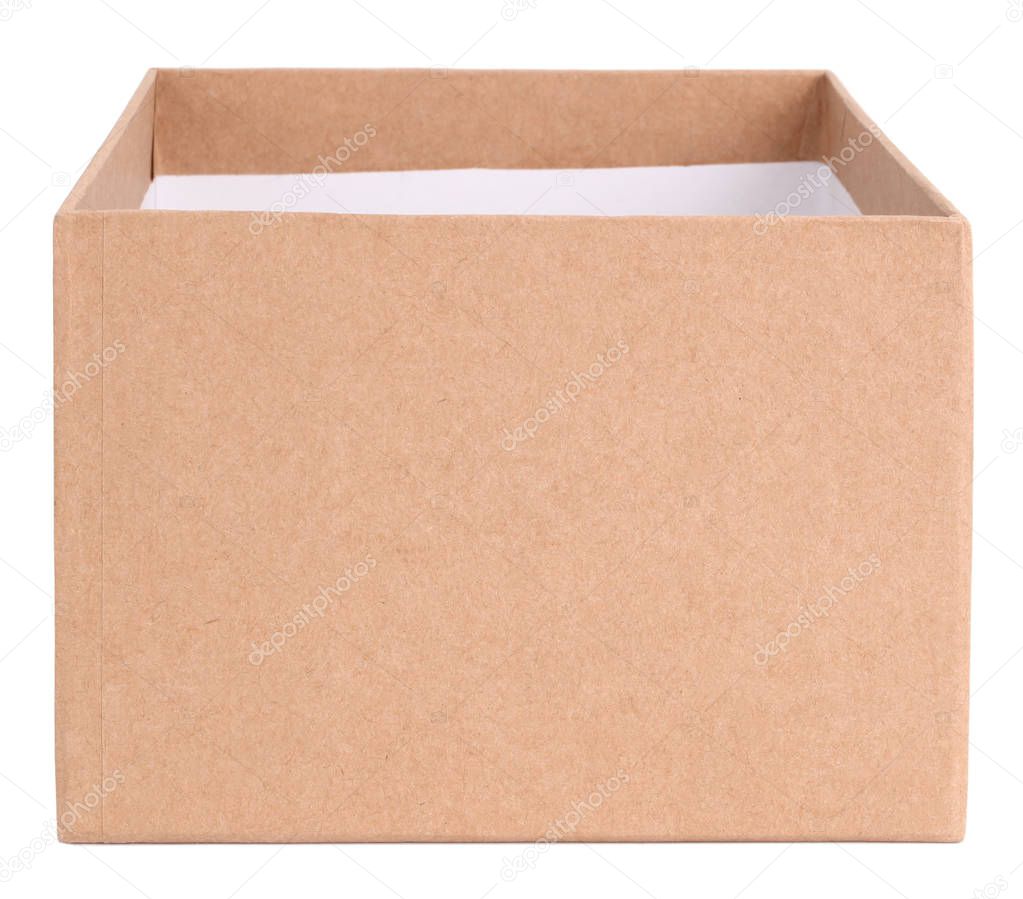 Simple empty cardboard box