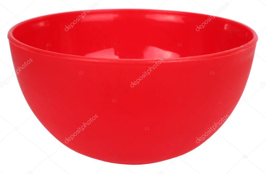 Simple red plastic pot