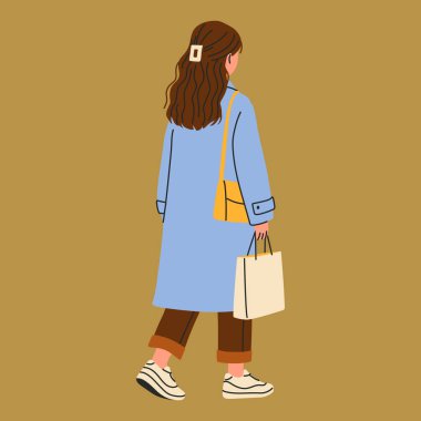 Arkadan Alışveriş Çantasından Moda Kızı