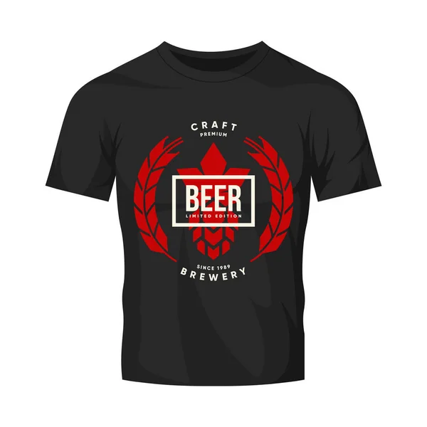 Señal Logotipo Vectores Cerveza Artesanal Moderna Para Cervecería Pub Bar — Vector de stock