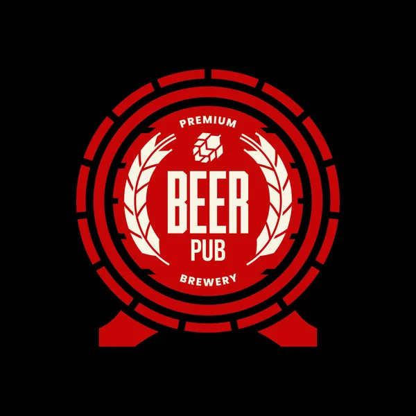 Modern Zanaat Bira Içecek Vektör Logo Işareti Için Bar Pub — Stok Vektör