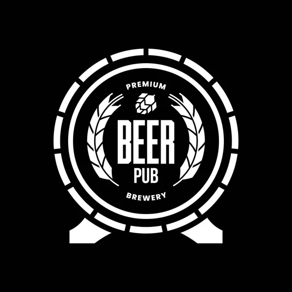 Signo Logotipo Vectores Cerveza Artesanal Moderna Para Bar Pub Tienda — Vector de stock