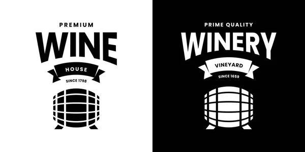 Signe Logo Isolé Vecteur Vin Moderne Pour Pub Taverne Restaurant — Image vectorielle