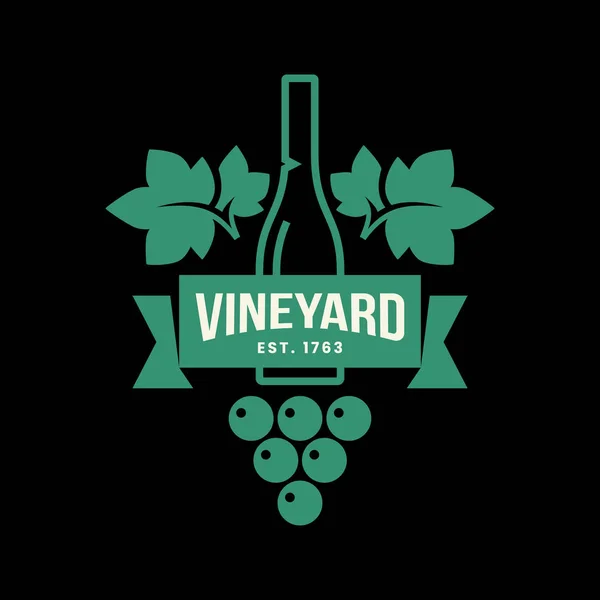 Signe Logo Vecteur Vin Moderne Pour Taverne Restaurant Maison Boutique — Image vectorielle