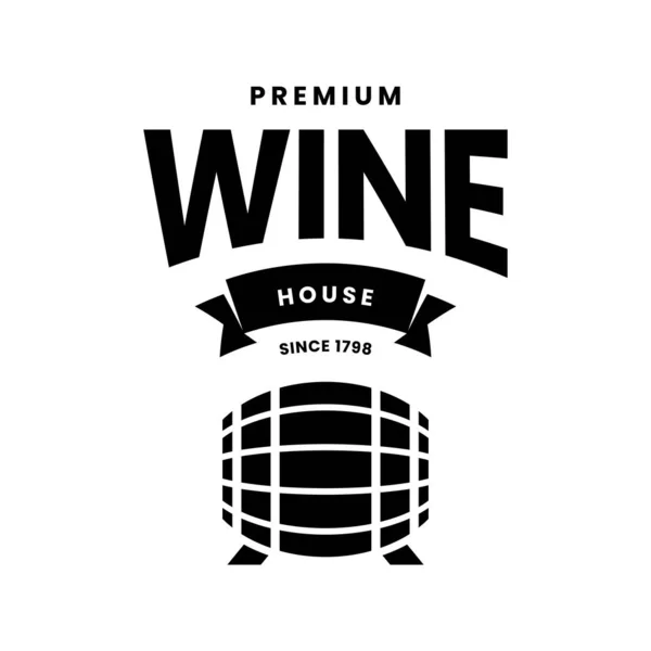 Signe Logo Vecteur Vin Moderne Pour Taverne Restaurant Maison Boutique — Image vectorielle