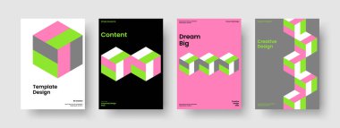 İzole edilmiş İş Sunumu Tasarımı. Yaratıcı Rapor Şablonu. Geometrik Poster Düzeni. Pankart. Kitap kapağı. Broşür. Geçmişi. El ilanı. Not defteri. Haber bülteni. Portföy. Marka Kimliği