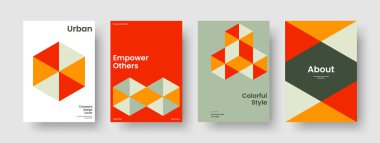 Modern Kitap Kapağı Düzeni. Geometrik Sancak Şablonu. Soyut Poster Tasarımı. Broşür. El ilanı. İş sunumu. Geçmişi. Rapor verin. Reklamcılık. Marka Kimliği. Not defteri. Günlük. Broşür