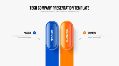 Şirket Tanıtım İki Seçenek Slayt Gösterisi Tasarımı. Profesyonel Kampanya Çerçeve Düzenleme Vektör İllüstrasyonu. Finansal Gösterge 2 Element Bilgi Kaydırma Şablonu.
