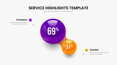 Finansal Brifing 2 Adım Diyagram Tasarımı. Eğitici Gösteri Slayt Düzeni Vektör İllüstrasyonu. Tıbbi Çözüm İki Seçenek Slayt Gösterisi Şablonu.