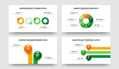 Ürün Planlama 4-5-2-3 Element Diyagram Slayt Gösterisi Vektör Çizim Koleksiyonu. En Düşük Genel Görünüm 4523 Seçenek Bilgisel Slayt Tasarımı.