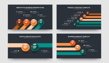 Pazarlama Stratejisi Dört Beş İki Üç Adım Kaydırak Tasarım Vektörü Çizim Paketi. Ürün İçgörü 4523 Seçenek Grafik Sunum Yerleşimi Koleksiyonu.