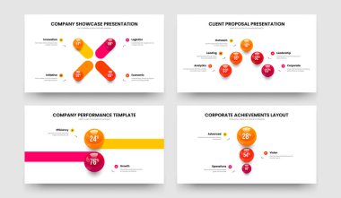 Atılgan Analizi 4523 Seçenek Diyagramı Sunum Şablonu Ayarlandı. Finansal İnovasyon Dört Beş İki Üç Adım Grafik Slayt Gösterisi Vektör Çizim Koleksiyonu.