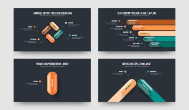Ürün Analizi 4-5-1-2 Element Infographic Frame Şablon Vektör Çizimi. Finansal Performans 4512 Adım Diyagram Sunum Tasarımı Koleksiyonu.