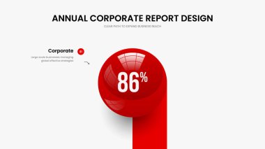Piyasa Genel Bakış Bir Element Diyagramı Sunum Şablonu. Ürün Planlama 1 Adım Grafik Slayt Gösterisi Düzeni. Finansal Büyüme Çerçeve Tasarım Vektörü İllüstrasyonu.