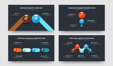 Reklam Analizi İki Üç Dört Beş Basamaklı Bilgi Kaydırağı Tasarım Vektörü Çizim Paketi. Piyasa Fırlatma 2345 Element Grafik Çerçeve Düzeni Ayarları.