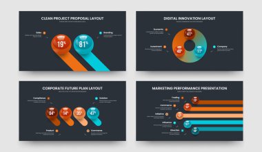Basit Giriş 2345 Seçenek Bilgi Kaydırağı Tasarım Seti. Pazarlama Çözümü İki Üç Dört Beş Adım Çerçeve Düzenleme Vektör İllüstrasyon Koleksiyonu.