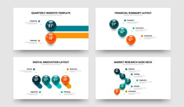 Danışmanlık Danışmanlığı 2-3-4-5 Basamaklı Bilgi Şablonu Vektör İllüzyonu Ayarlandı. Pazarlama Fırlatma 2345 Seçenek Grafik Sunum Yerleşimi Koleksiyonu.