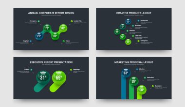 Bilim Geliştirme 4-5-2-3 Basamaklı Bilgi Sunumu Vektör Çizim Paketi. Zarif Giriş 4523 Seçenek Kaydırma Şablonu Koleksiyonu.