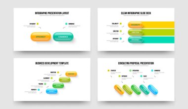 Ürün Genel Görünümü 2345 Element Diyagram Kaydırma Tasarımı Seti. Pazarlama İçgörüsü İki Üç Dört Beş Adım Bilgi Sunumu Vektör Çizim Paketi.