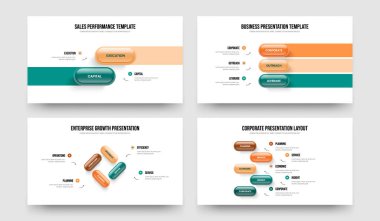 Satış Stratejisi İki Üç Dört Beş Adım Bilgi Kaydırma Düzeni Vektör Çizimi Paketi. Finansal Hava Durumu 2345 Element Diyagramı Şablonu Ayarlandı.