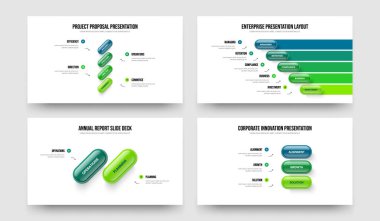 Dijital Plan Dört Beş İki Üç Adım Diyagram Slayt Şablon Vektör Resimleri Koleksiyonu. Pazarlama Giriş 4523 Element Bilgisel Sunum Düzeni.
