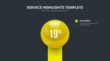 Basit Tahmin Bir Adım Çizelgesi Tasarımı. Temiz Çözüm 1 Seçenek Grafik Sunum Düzeni. Mali Kampanya Kaydırma Şablonu Vektör İllüstrasyonu.