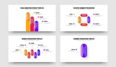 Şirket Brifingi 3451 Element Bilgi Kaydırma Yerleşimi Koleksiyonu. Satış Planlama Üç Dört Beş Adım Diyagram Slayt Gösterisi Tasarım Vektörü Çizim Paketi.
