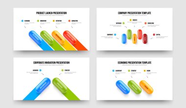 Piyasa Insight 4-5-2-3-Basamaklı Bilgi Sunumu Tasarım Vektörü İllüstrasyon Paketi. Proje Portföyü 4523 Seçenek Slayt Düzeni Koleksiyonu.