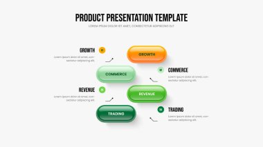 Danışmanlık Gözden Geçirmesi 4 Adım Infographic Frame Design. Proje Slayt Şablonu Şablon İllüstrasyonu. Modern Performans Dört Seçenek Diyagram Kaydırma Düzeni.