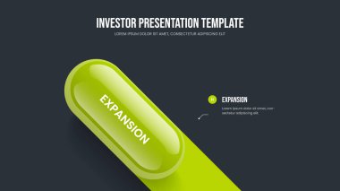 Profesyonel İnceleme 1 Element Diyagramı Çerçeve Tasarımı. Finansal Fırlatma Kaydırma Düzeni Vektör İllüstrasyonu. Dijital Genel Bakış Bir Adım Bilgisel Sunum Şablonu.