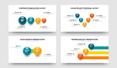 Satış Raporu 4523 Element Çizelgesi Tasarım Paketi. Minimalist Planlama Dört Beş İki Üç Basamaklı Diyagram Çerçeve Düzenleme Vektör Çizim Koleksiyonu.