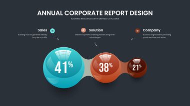 Minimalist İcat Çerçeve Tasarım Vektörü İllüzyonu. Danışmanlık Analizi Üç Element Bilgi Kaydırma Düzeni. Dijital İnceleme 3 Adım Diyagram Slayt Şablonu.