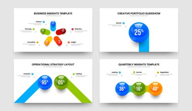 Satışlar Büyüme 5133 Adım Çizelgesi Kaydırak Tasarım Paketi. Finansal Önerge Beş Bir İki Üç Seçenek Grafik Sunum Düzeni Vektör İllüstrasyon Koleksiyonu.