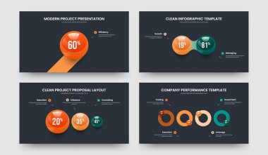 Proje Şov 1234 Adım Bilgi Kaydırma Düzeni Paketi. Görsel Performans Bir İki Üç Dört Seçenek Diyagram Slayt Gösterisi Tasarım Vektörü İllüstrasyon Koleksiyonu.