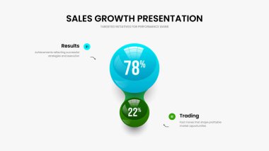 Finansal Yenilik İki Adım Infographic Slayt Gösterisi Düzeni. Görsel Görünüm Çerçeve Şablonu Vektör İllüstrasyonu. Şirket Geliştirme 2 Seçenek Grafik Kaydırma Tasarımı.