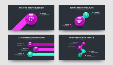 Ürün Tanıtımı 1234 Element Grafik Kaydırma Şablonu Paketi. Reklam Tahminleri Bir İki Üç Dört Adım Diyagram Çerçeve Tasarım Vektör İllüstrasyon Koleksiyonu.