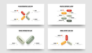 Modern Brifing Dört Beş İki Üç Adım Diyagram Şablon Vektör Resimleri Koleksiyonu. Ürün Görselleştirme 4523 Element Bilgi Kaydırma Düzeni Paketi.