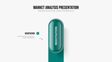 Business Development Presentation Design Vector Illustration. Enterprise Portfolio One Step Diagram Frame Layout. Creative Overview 1 Element Infographic Slideshow Template.