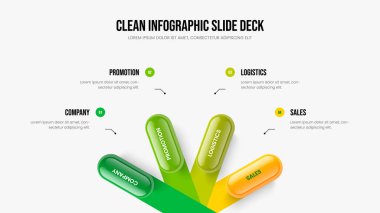 Modern Giriş Dört Seçenek Sunum Şablonu. Ürün Profili 4 Element Bilgi Kaydırma Düzeni. Yaratıcı Performans Slayt Gösterisi Tasarım Vektörü İllüstrasyonu.