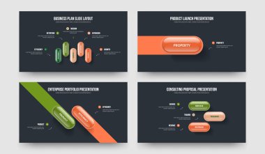 Pazarlama Planı 5123 Element Diyagramı Sunum Düzeni Paketi. İş Performansı Beş Bir İki Üç Seçenek Bilgi Çerçeve Şablonu Vektör İllüstrasyon Ayarları.