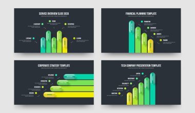 Yaratıcı Hava Durumu 54 Seçenek Diyagramı Sunum Düzeni Seti. Atılgan Profili Beş Dört Element Bilgi Kaydırma Tasarım Vektörü Çizim Paketi.