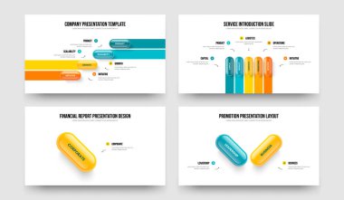 Yaratıcı Giriş 4512 Element Diyagram Çerçeve Tasarım Paketi. Şirket Raporu Dört Beş Bir İki Adım Bilgi Slayt Gösterisi Vektör Çizim Koleksiyonu.