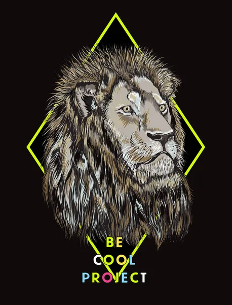 Lion Cooles Projekt — Stockvektor