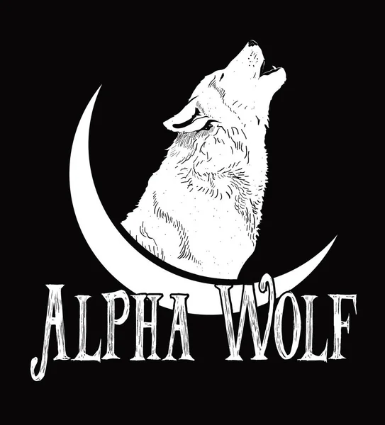 Ilustración Alpha Wolf Vector — Archivo Imágenes Vectoriales