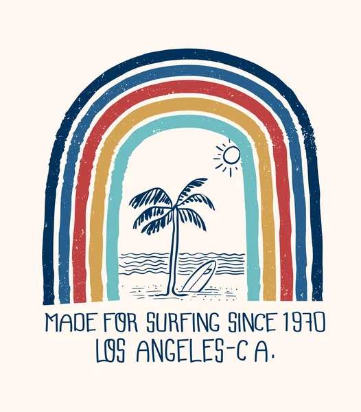 Travail Graphique Surf Style Rétro — Image vectorielle